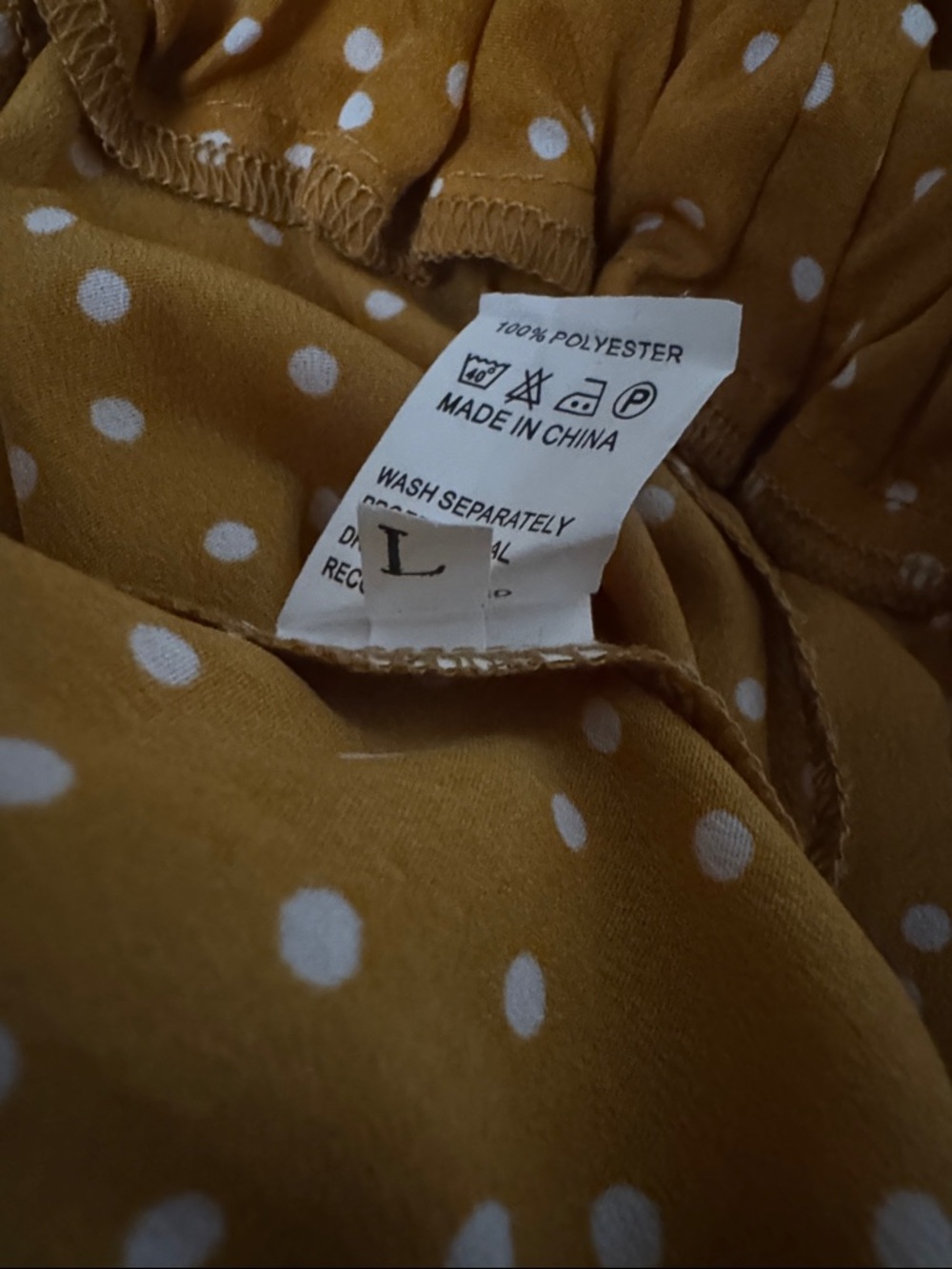 Mustard Polka Dot Set - Picture 2 of 3